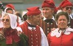 photo of people from Denmark and Spain in traditional folk clothing